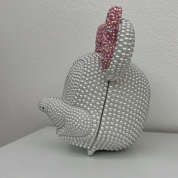 Like NEW White & Pink Bedazzled Minnie Head Bag - Picture 8 of 12